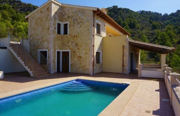 CANYAMEL: Moderne Naturstein-Villa auf der "Sonnenseite" mit spektakulärem Meerblick und gehobener Ausstattung in ruhiger Lage